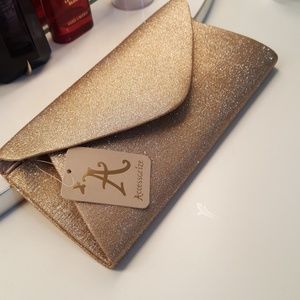 Accessorize Glitter Envelope Clutch Bag